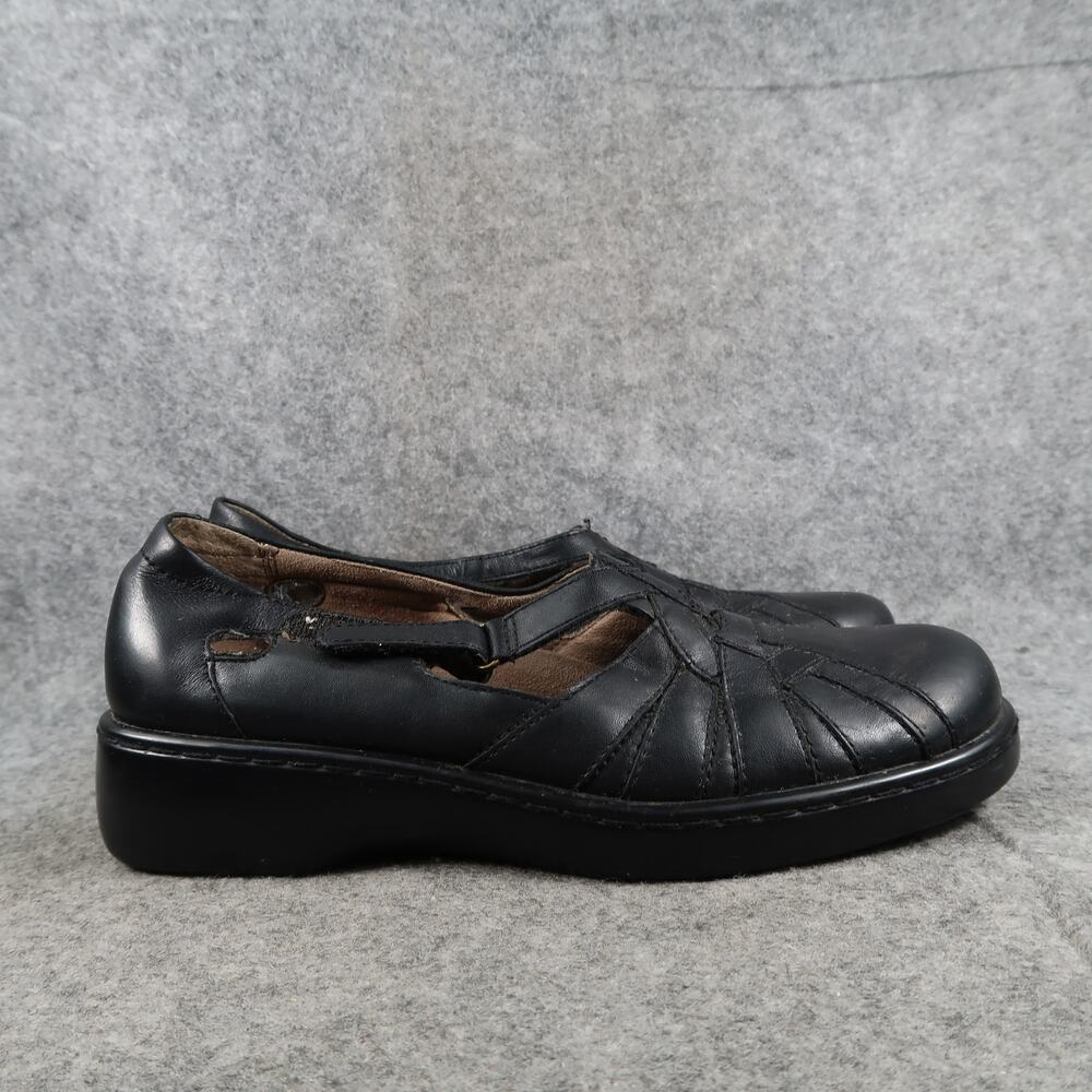 Auditions Shoes Womens 8 Song Black Leather Fisherman Closed Toe Comfort Classic